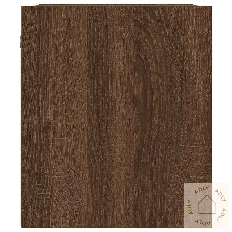 Veggmonterte Nattbord 2 Stk Brun Eik 38X34X40 Cm