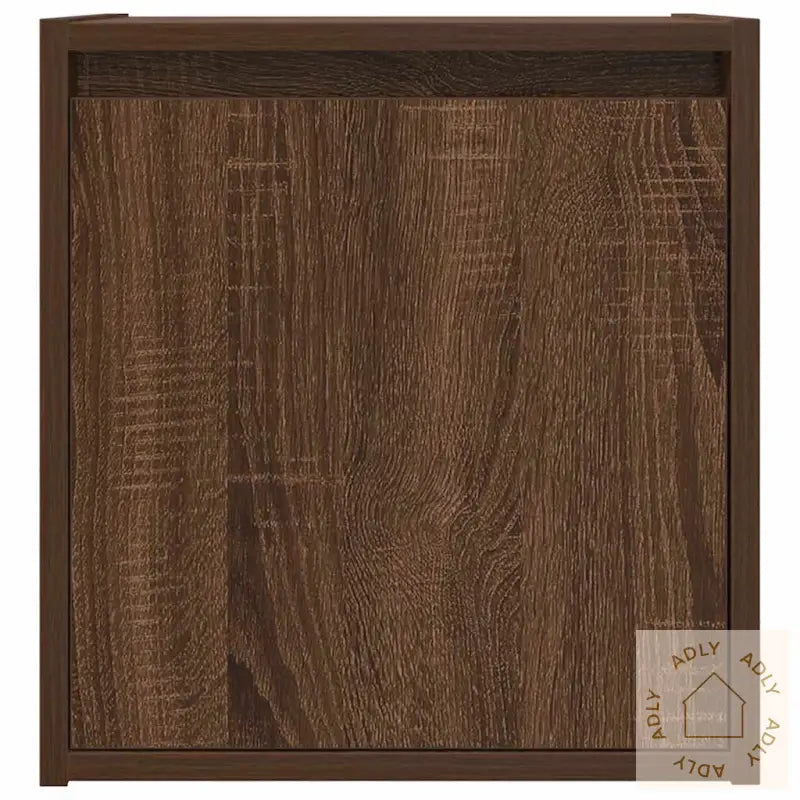Veggmonterte Nattbord 2 Stk Brun Eik 38X34X40 Cm