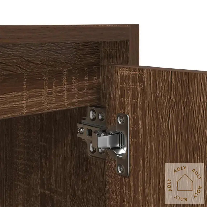 Veggmonterte Nattbord 2 Stk Brun Eik 38X34X40 Cm