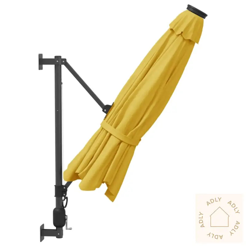 Veggmontert Parasoll Med Led Gul 290 Cm