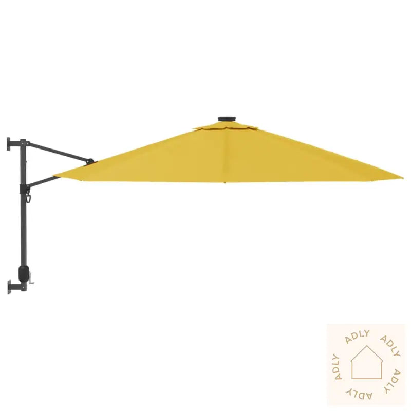Veggmontert Parasoll Med Led Gul 290 Cm