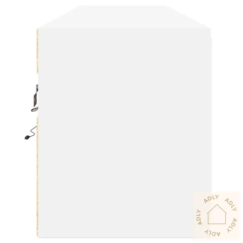 Vegghengt Tv-Benk Med Led Hvit 180X31X38 Cm