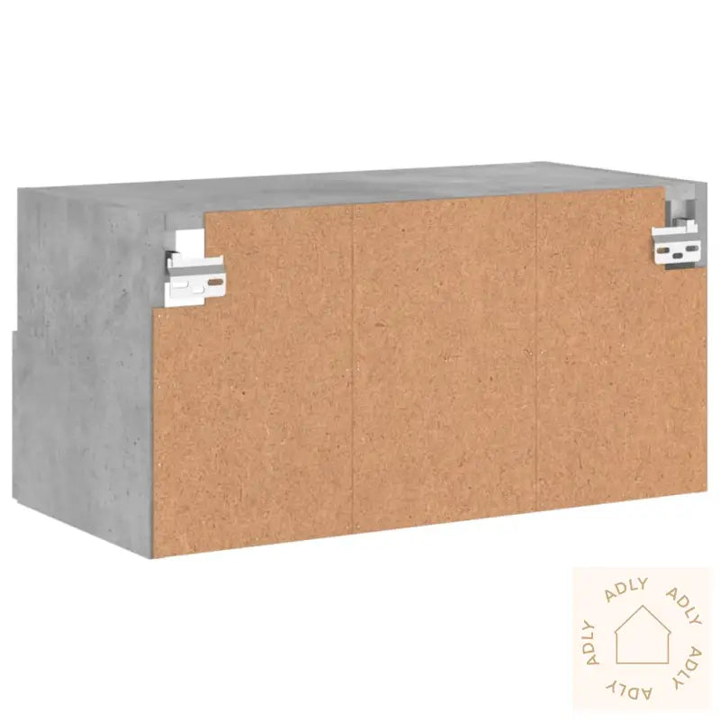 Vegghengt Tv-Benk Betonggrå 60X30X30 Cm Konstruert Tre