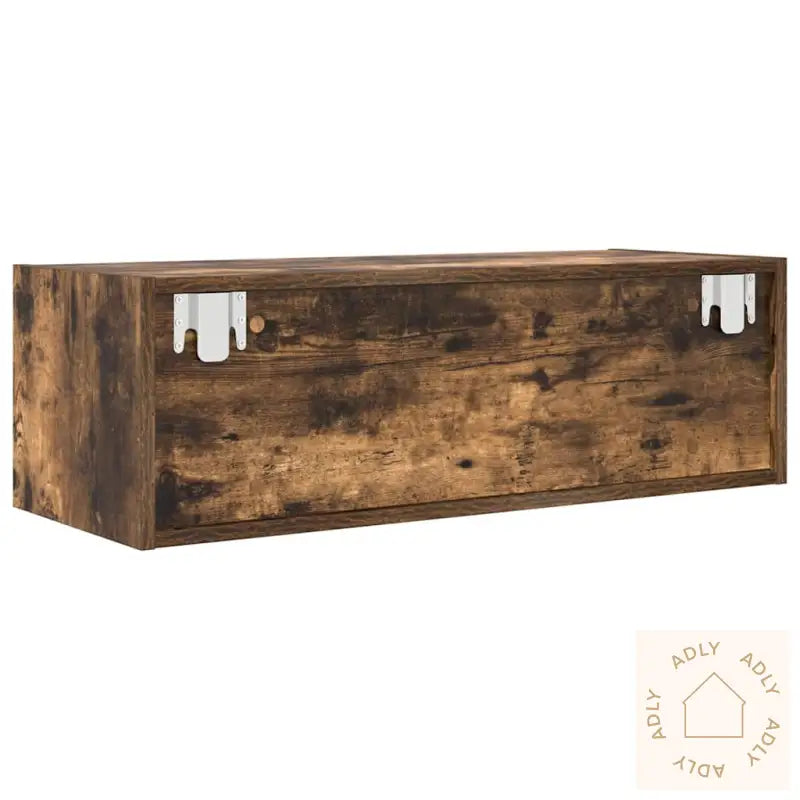 Tv-Benk Røkt Eik 80X31X25,5 Cm Konstruert Tre