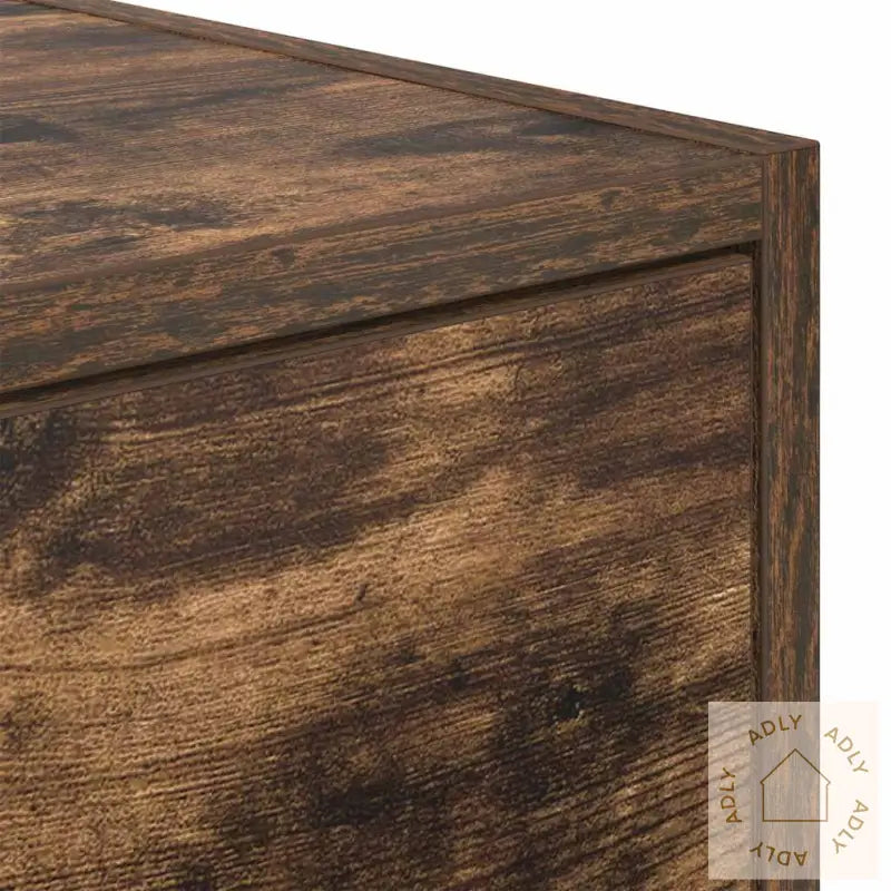 Tv-Benk Røkt Eik 80X31X25,5 Cm Konstruert Tre