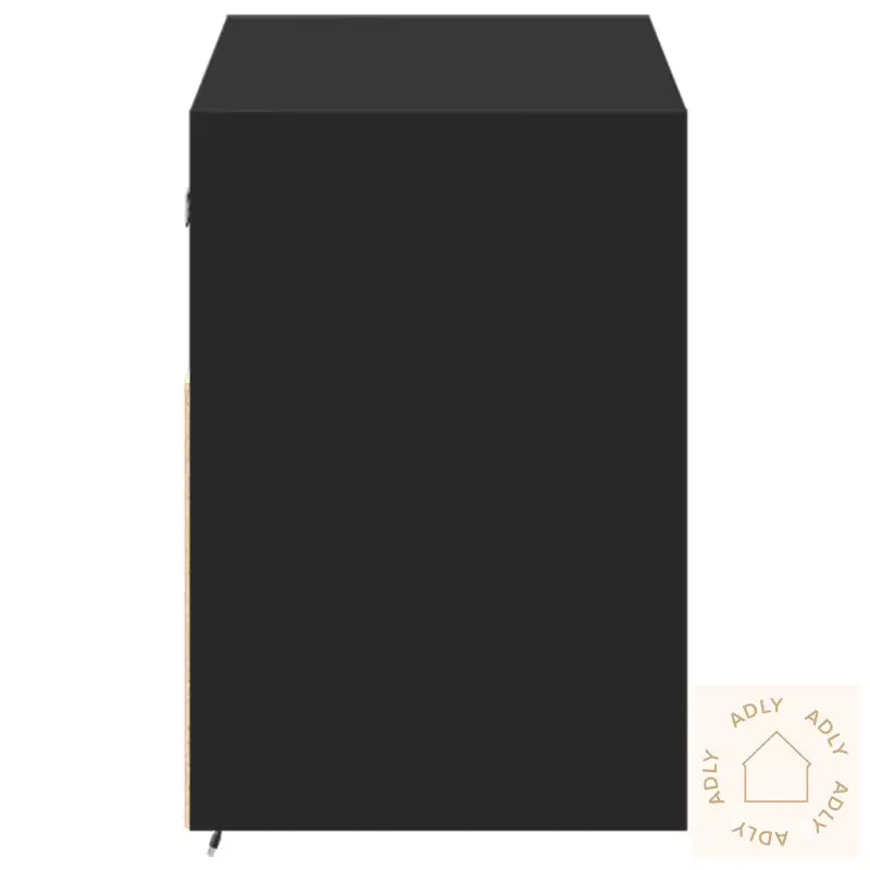 Vegghengt Tv-Benk Med Led Svart 100X31X45 Cm