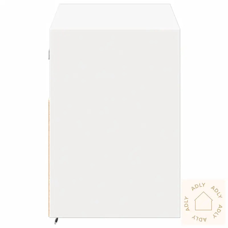 Vegghengt Tv-Benk Med Led Hvit 100X31X45 Cm