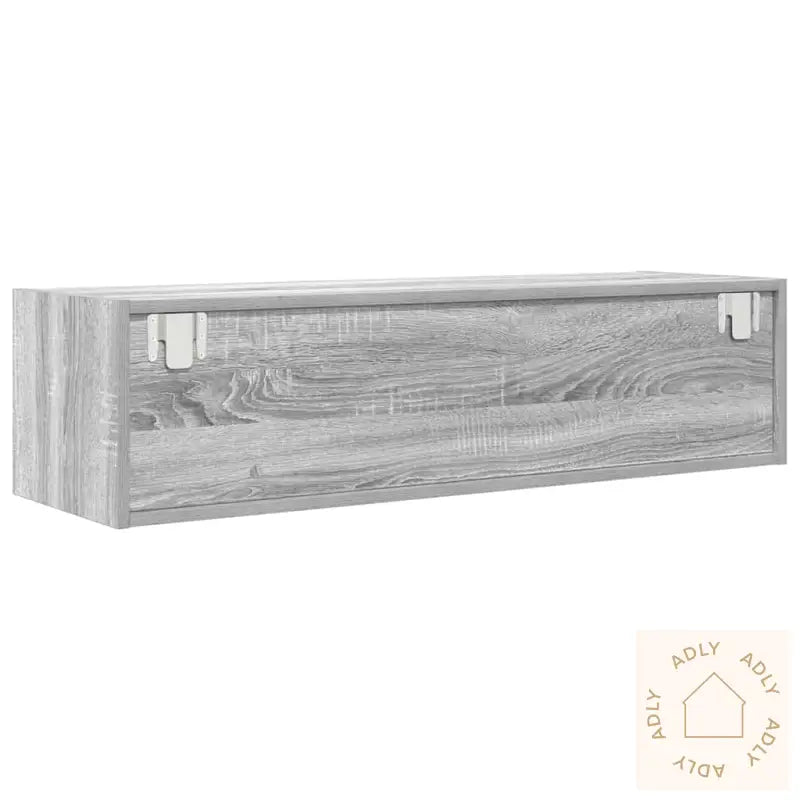 Tv-Benk Grå Sonoma Eik 100X31X25,5 Cm Konstruert Tre