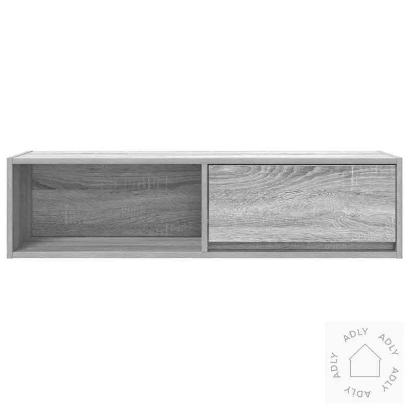 Tv-Benk Grå Sonoma Eik 100X31X25,5 Cm Konstruert Tre