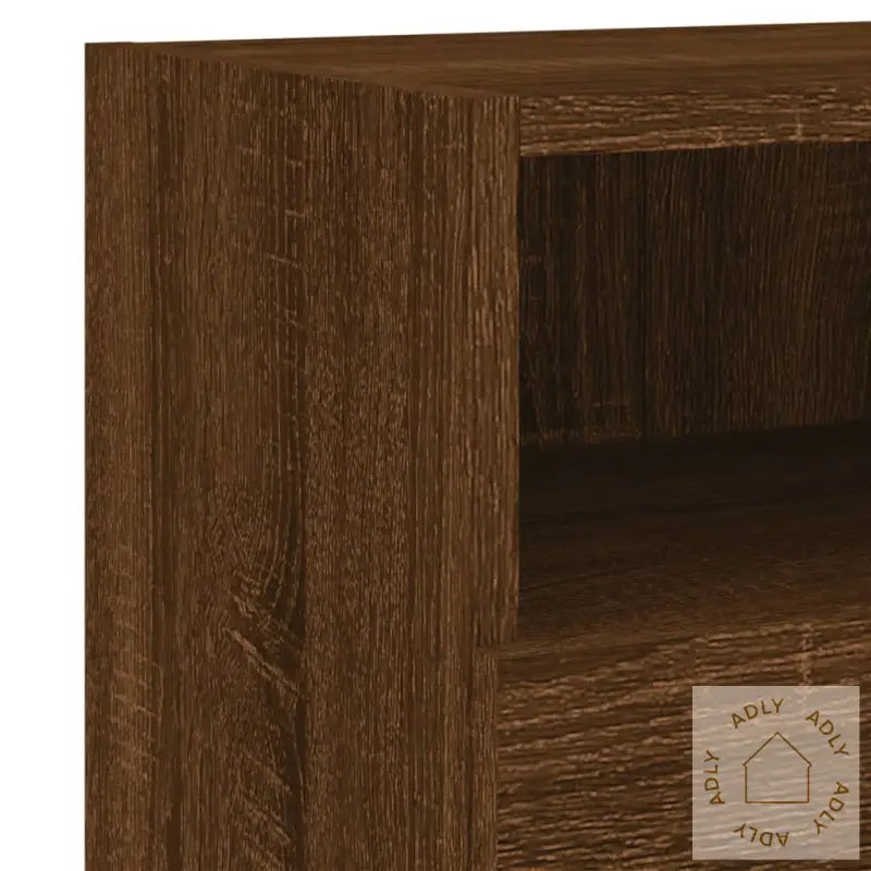 Vegghengt Tv-Benk Brun Eik 60X30X30 Cm Konstruert Tre