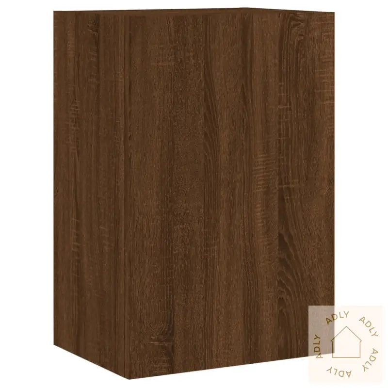 Vegghengt Tv-Benk Brun Eik 40,5X30X60 Cm Konstruert Tre
