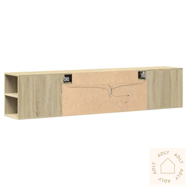 Vegghengt Tv-Benk Med Led Sonoma Eik 180X31X39,5 Cm