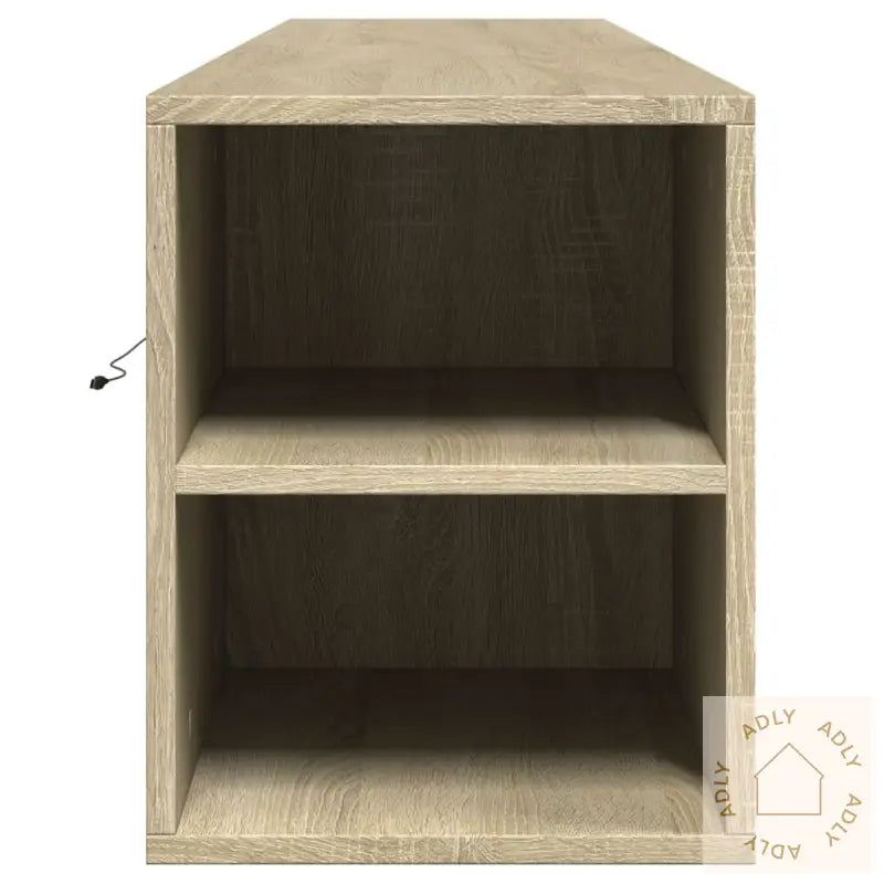Vegghengt Tv-Benk Med Led Sonoma Eik 180X31X39,5 Cm