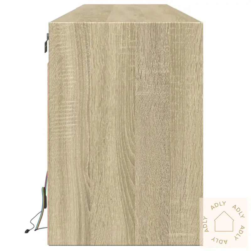 Vegghengt Tv-Benk Med Led Sonoma Eik 180X31X45 Cm