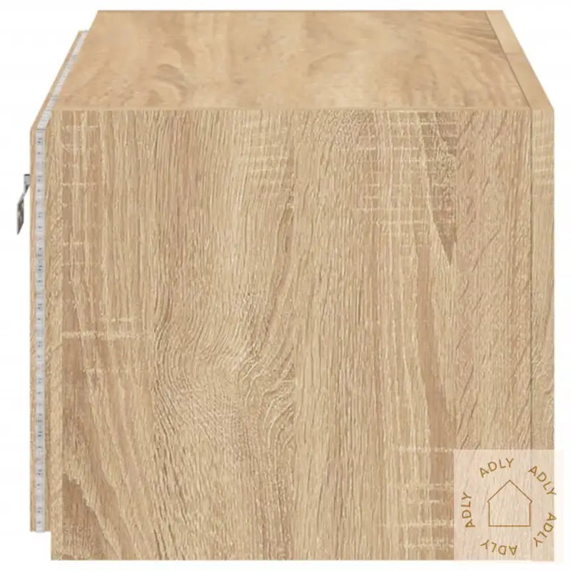 Vegghengt Tv-Benk Med Led Sonoma Eik 60X35X31 Cm