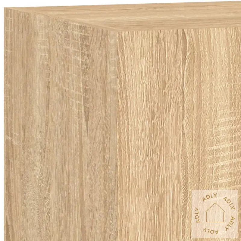 Vegghengt Tv-Benk Med Led Sonoma Eik 60X35X31 Cm