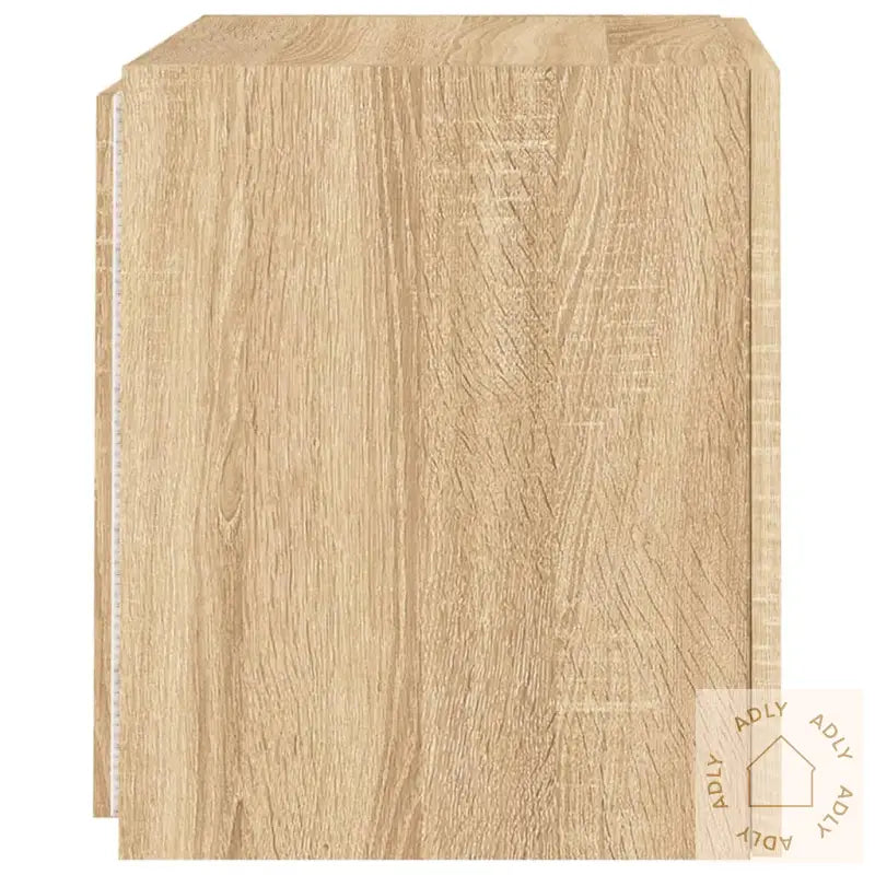 Vegghengt Tv-Benk Med Led Sonoma Eik 40,5X35X40 Cm