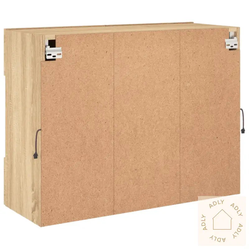 Vegghengt Tv-Benk Med Led Sonoma Eik 78,5X30X60,5 Cm