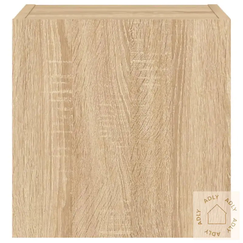 Vegghengt Tv-Benk Med Led Sonoma Eik 30,5X35X30 Cm