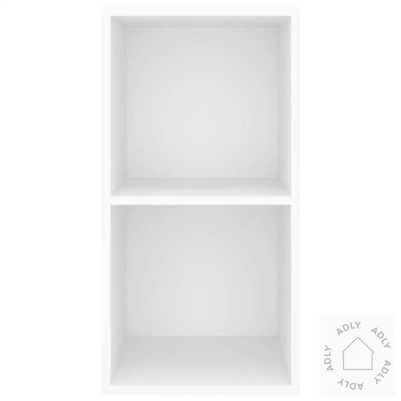 Vegghengt Tv-Benk Hvit 37X37X72 Cm Konstruert Tre