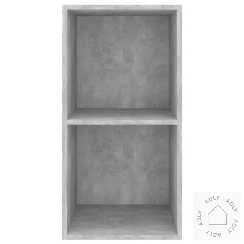 Vegghengt Tv-Benk Betonggrå 37X37X72 Cm Konstruert Tre