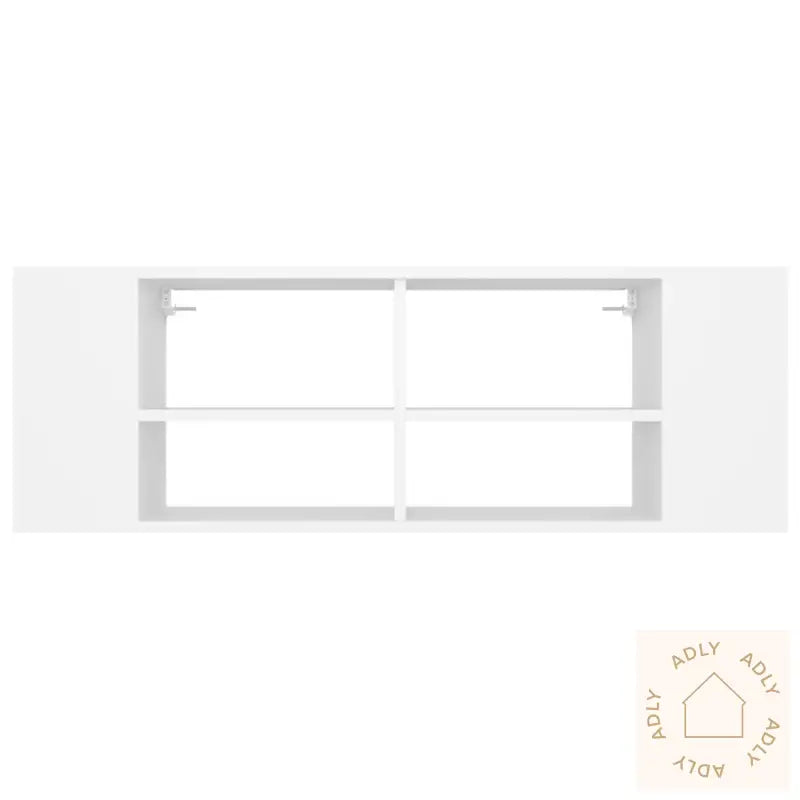 Vegghengt Tv-Benk Hvit 102X35X35 Cm Konstruert Tre