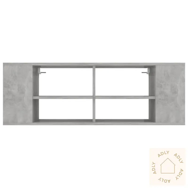 Vegghengt Tv-Benk Betonggrå 102X35X35 Cm Konstruert Tre