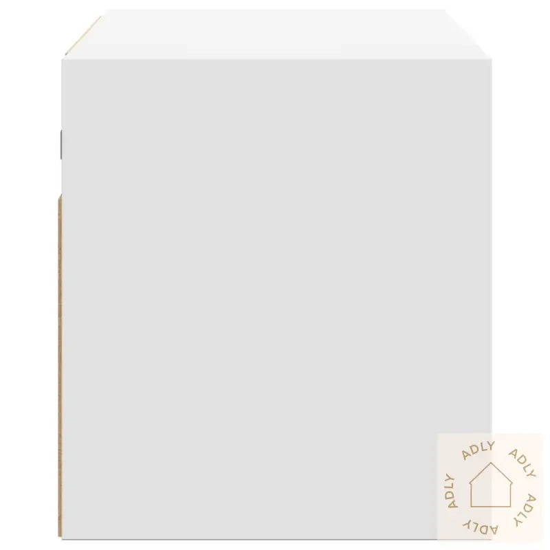 Vegghengt Tv-Benk Med Led Hvit 80X31X35 Cm