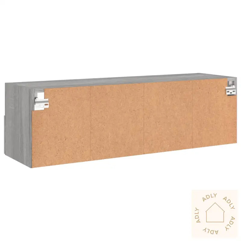 Veggmontert Tv-Benk Grå Sonoma Eik 100X30X30 Cm Konstruert Tre