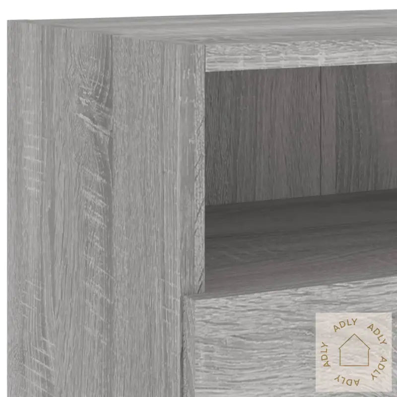 Veggmontert Tv-Benk Grå Sonoma Eik 100X30X30 Cm Konstruert Tre