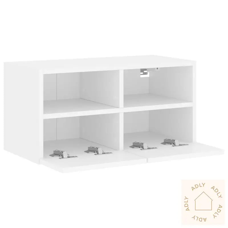 Veggmontert Tv-Benk Hvit 60X30X30 Cm Konstruert Tre