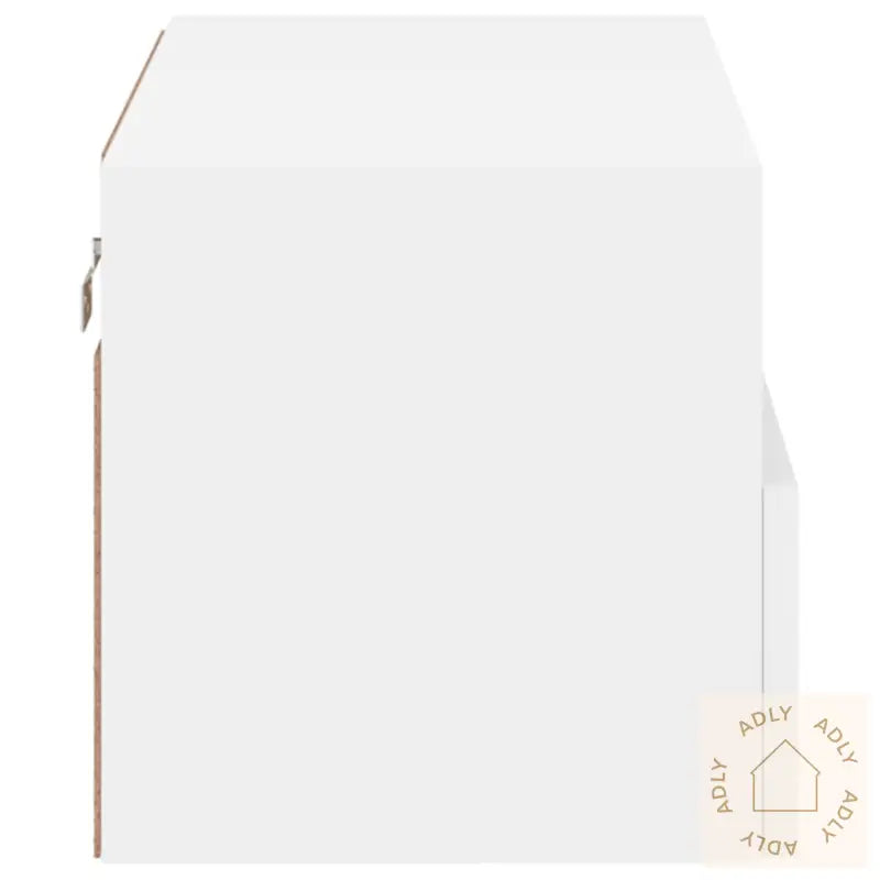 Veggmontert Tv-Benk Hvit 60X30X30 Cm Konstruert Tre