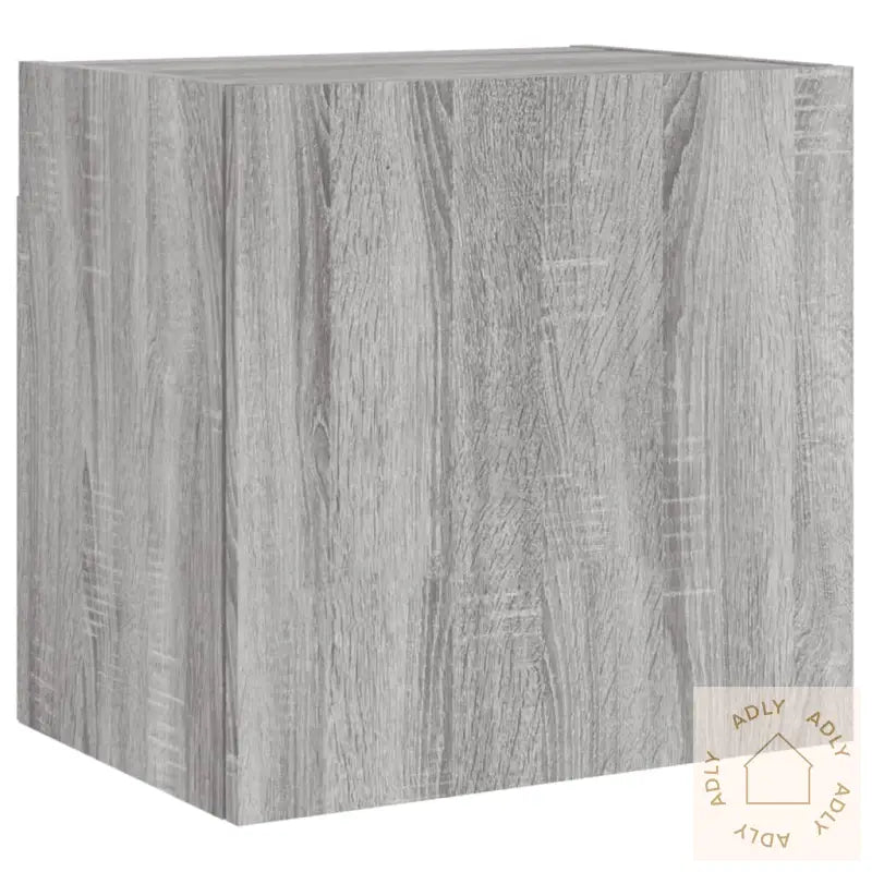 Veggmontert Tv-Benk Grå Sonoma Eik 40,5X30X40 Cm Konstruert Tre