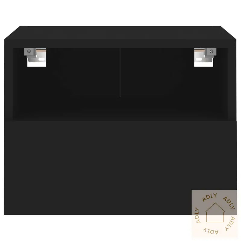 Vegghengt Tv-Benk Svart 40X30X30 Cm Konstruert Tre