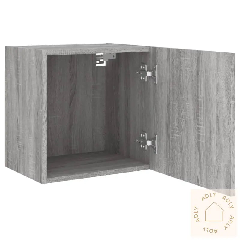 Veggmontert Tv-Benk Grå Sonoma Eik 40,5X30X40 Cm Konstruert Tre