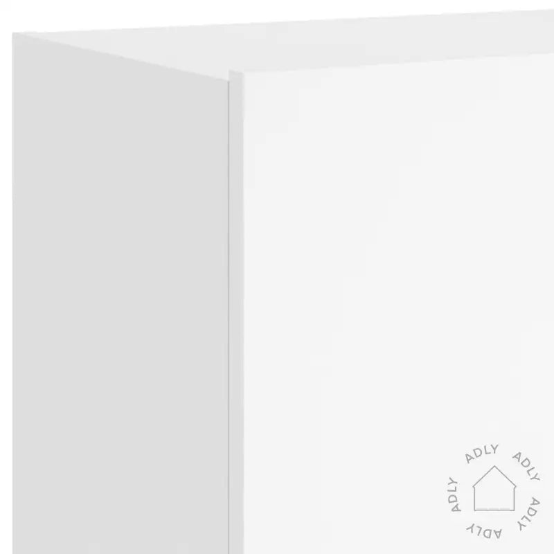 Vegghengt Tv-Benk Med Led Hvit 60X35X41 Cm