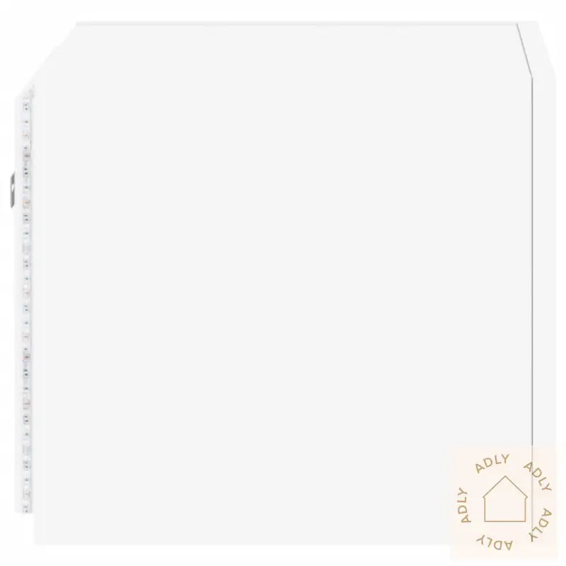 Vegghengt Tv-Benk Med Led Hvit 30,5X35X30 Cm