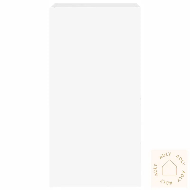 Vegghengt Tv-Benk Med Led Hvit 40,5X35X80 Cm