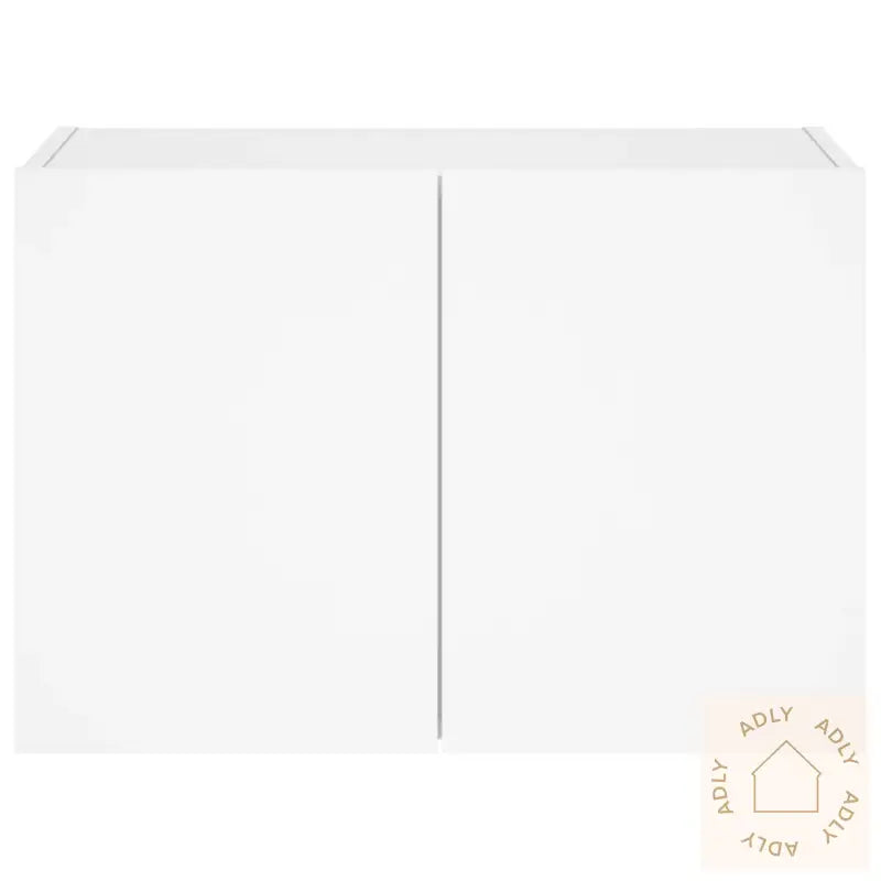 Vegghengt Tv-Benk Med Led Hvit 60X35X41 Cm