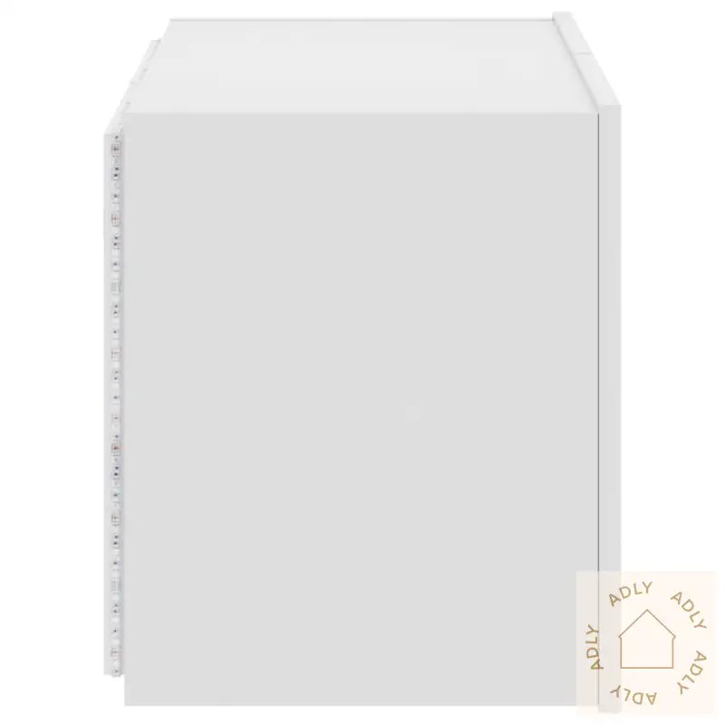 Vegghengt Tv-Benk Med Led Hvit 60X35X41 Cm