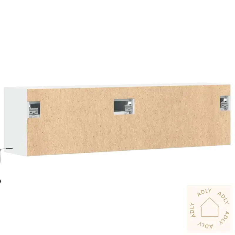 Vegghengt Tv-Benk Med Led Hvit 140X31X38 Cm