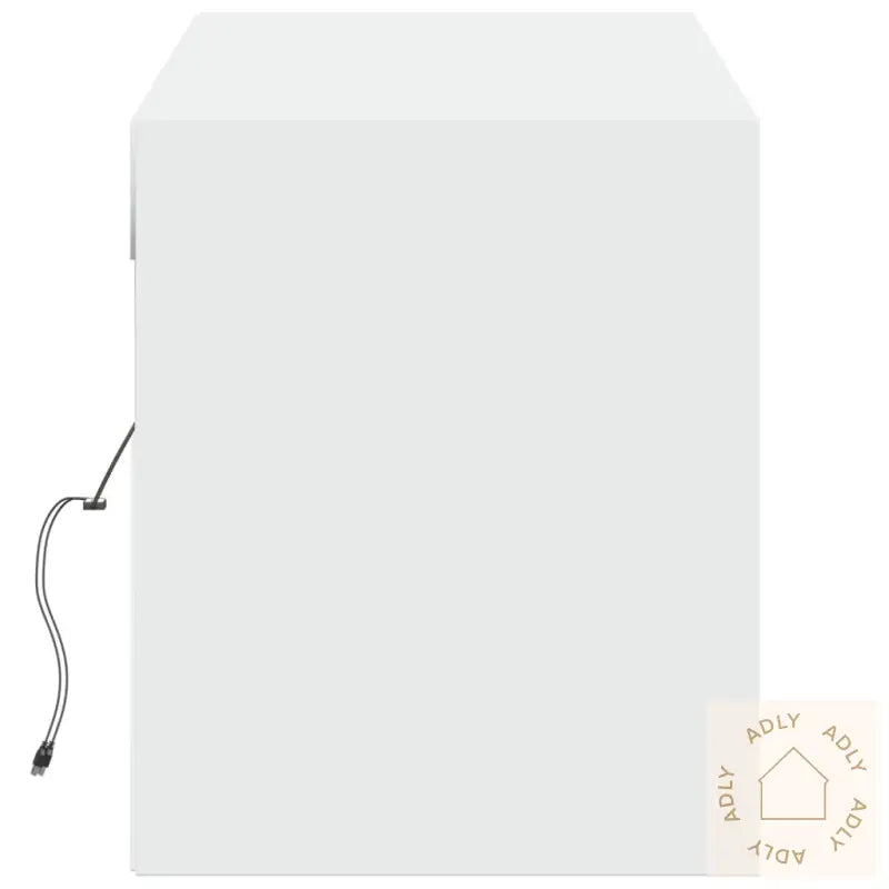 Vegghengt Tv-Benk Med Led Hvit 140X31X38 Cm