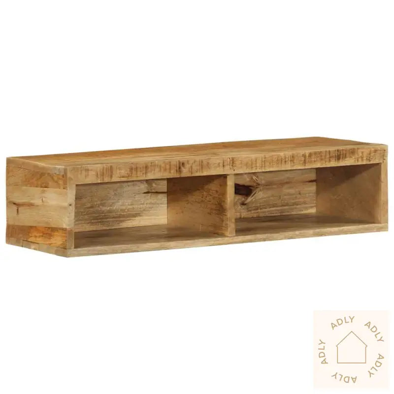 Veggmontert Tv-Benk 80X30X19 Cm Grovt Heltre Mangotre