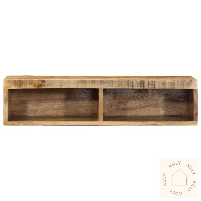 Veggmontert Tv-Benk 80X30X19 Cm Grovt Heltre Mangotre