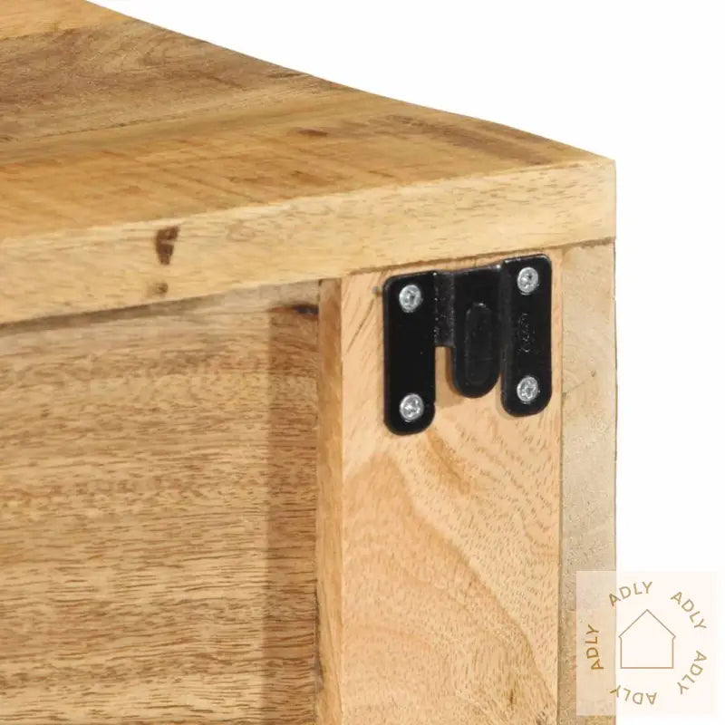 Veggmontert Tv-Benk 80X30X19 Cm Grovt Heltre Mangotre