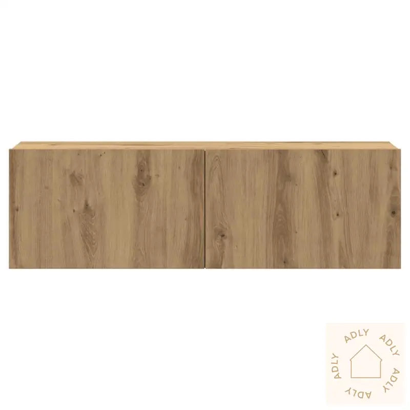 Tv-Skapsett 7 Deler Veggmontert Artisan Eik Konstruert Tre