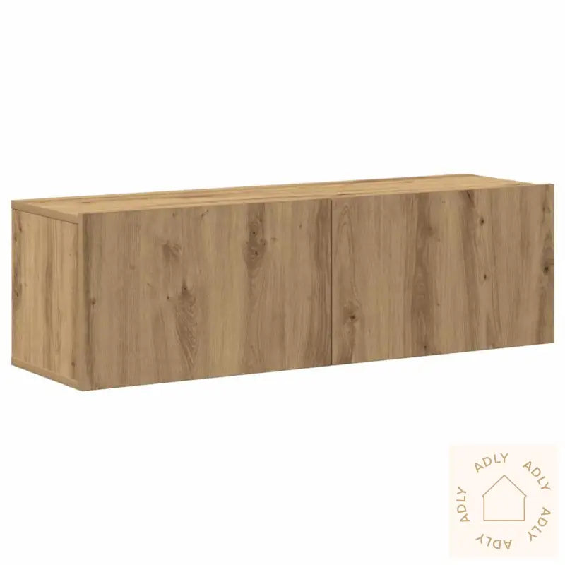 Tv-Skapsett 7 Deler Veggmontert Artisan Eik Konstruert Tre