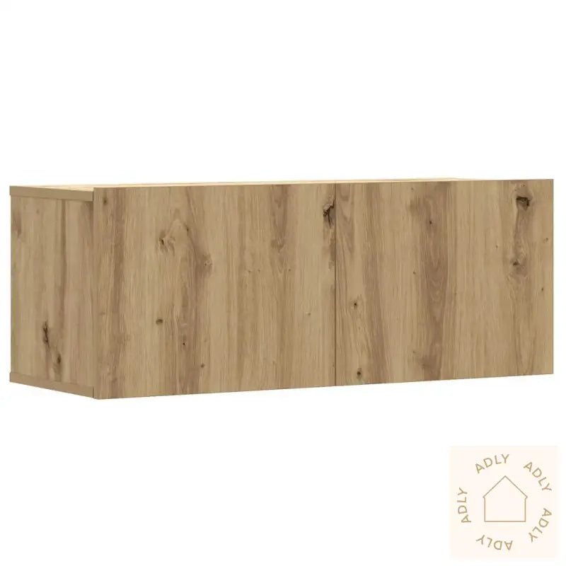 Tv-Skapsett 6 Deler Veggmontert Artisan Eik Konstruert Tre