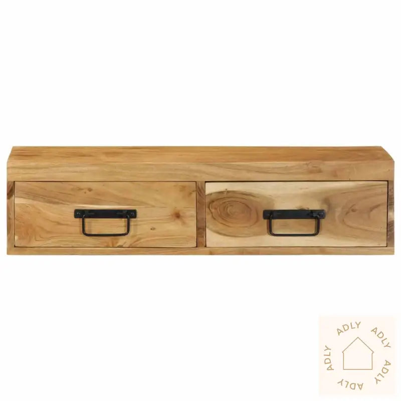 Veggmontert Tv-Benk 80X30X19 Cm Heltre Akasie