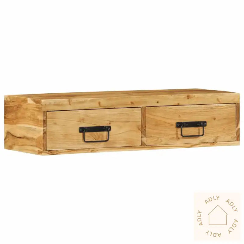 Veggmontert Tv-Benk 80X30X19 Cm Heltre Akasie